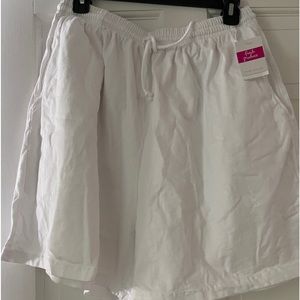 Fresh Produce white XL drawstring shorts NWT